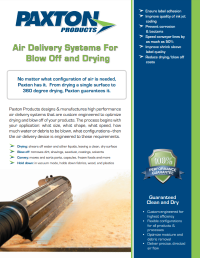 Download the Complete, Paxton Products Air Delivery Device Product Brochure Here